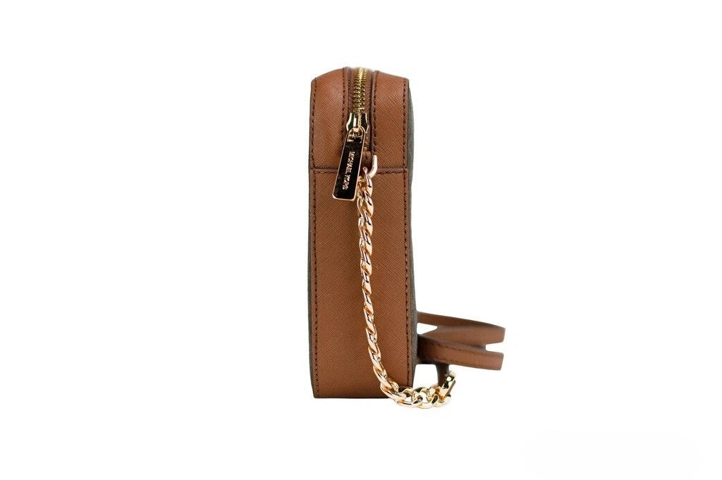 Saffiano Leather Jet Set East West Crossbody Handbag
