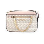 Saffiano Leather Chain Zip Crossbody Handbag