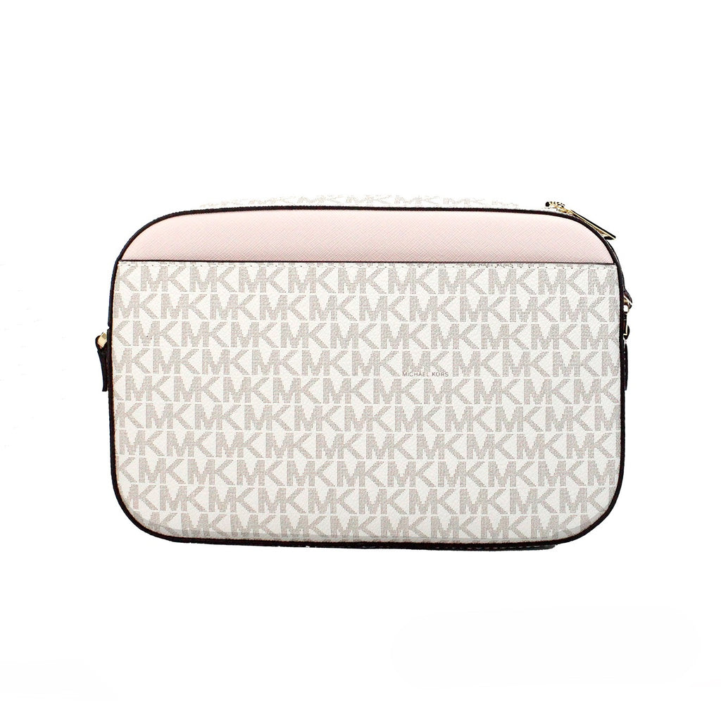 Saffiano Leather Chain Zip Crossbody Handbag