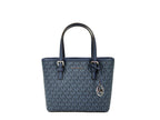 Navy Signature PVC Jet Set XS Carryall Tote
