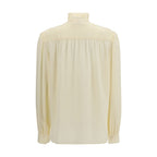 Beige Bow Blouse