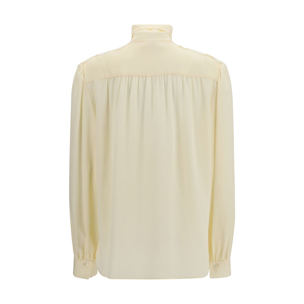 Beige Bow Blouse