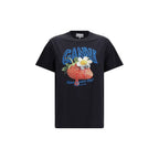 Black Strawberry Cotton T-Shirt