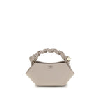 White Recycled Leather Bou Mini Handbag