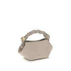 White Recycled Leather Bou Mini Handbag