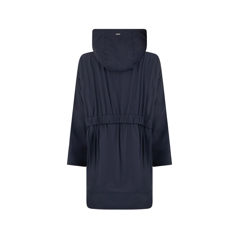 Blue Polyamide-Elastane Coat