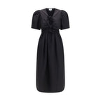 Stretch Cotton Midi A-Line Dress