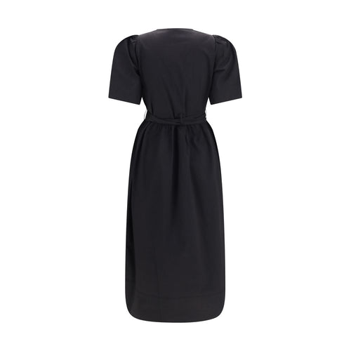 Stretch Cotton Midi A-Line Dress