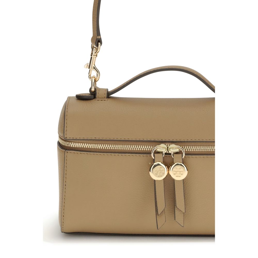 Mini Pebbled Calf Leather Romy Slim Top Handle Bag