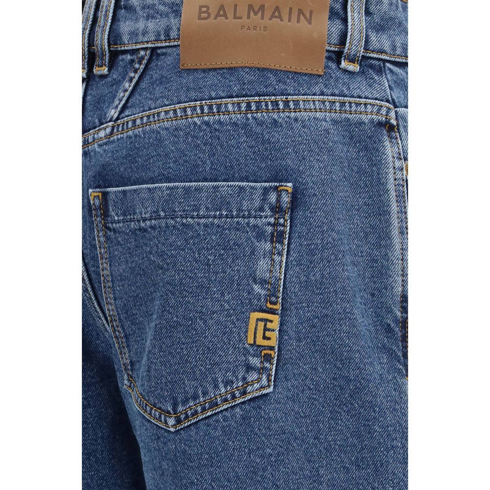 Straight Wide-Leg Cotton Denim Jeans