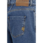Straight Wide-Leg Cotton Denim Jeans