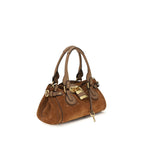 Brown Paddington Calf Leather Shoulder Bag