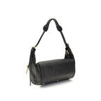 Black Grained Leather Paddington Shoulder Bag