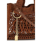 Summer Banana East-West Raffia Tote Bag
