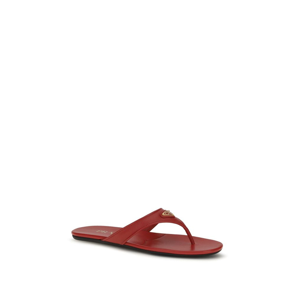 Multicolor Patent Leather Thong Sandals