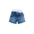 Denim Boxer-Detail Shorts