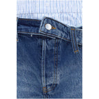 Denim Boxer-Detail Shorts
