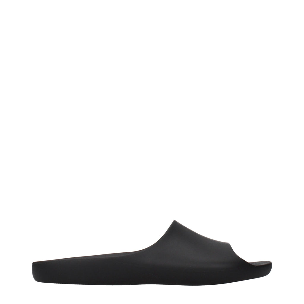 Black Rubber Slippers