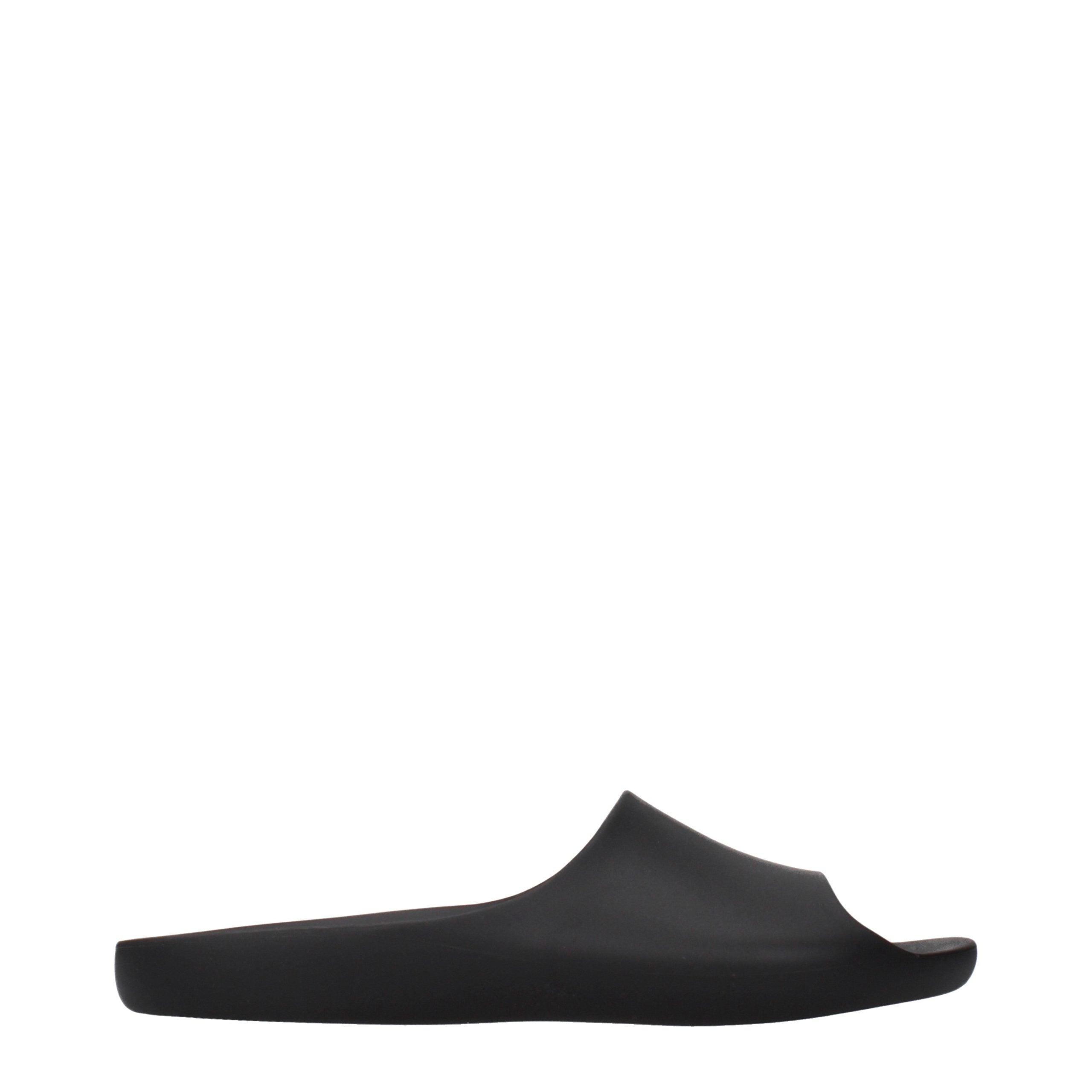 Black Rubber Slippers