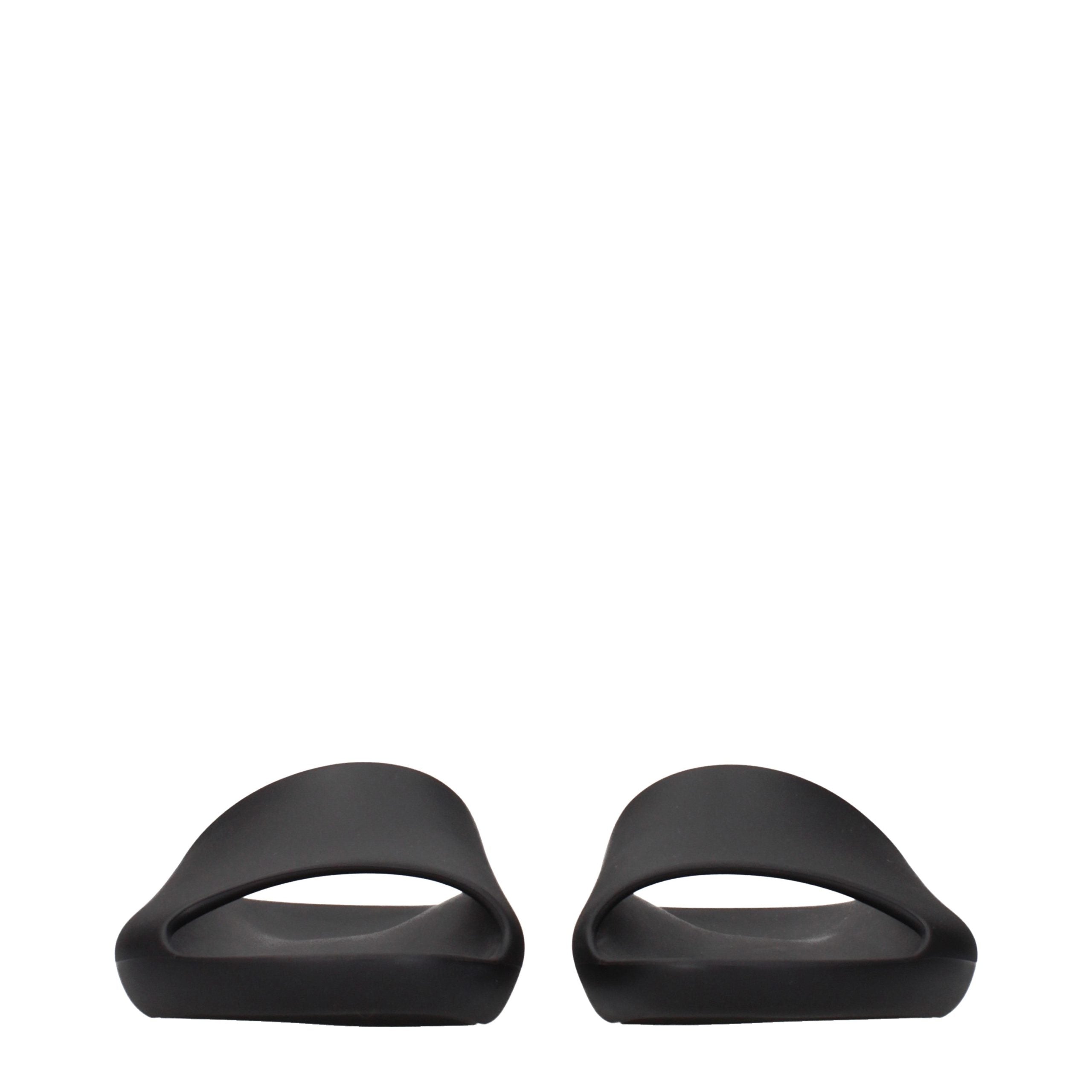 Black Rubber Slippers