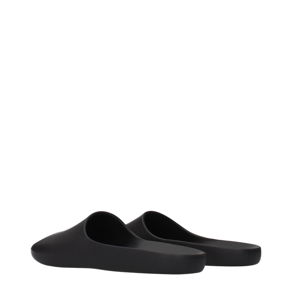 Black Rubber Slippers