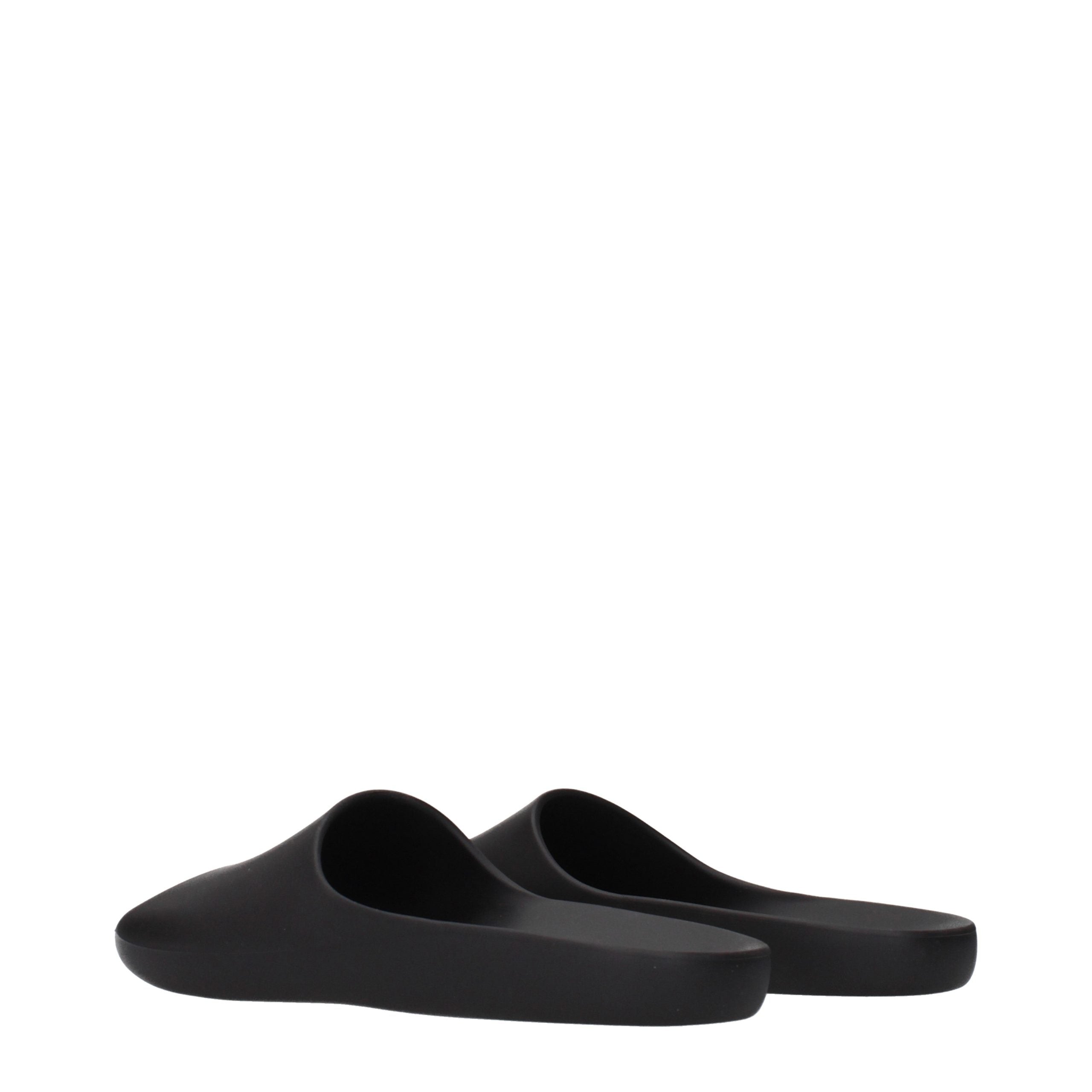 Black Rubber Slippers
