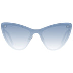 Half-Rim Blue Metal Sunglasses