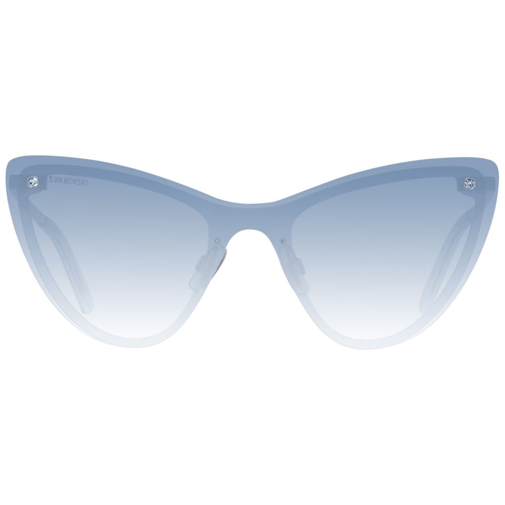 Half-Rim Blue Metal Sunglasses
