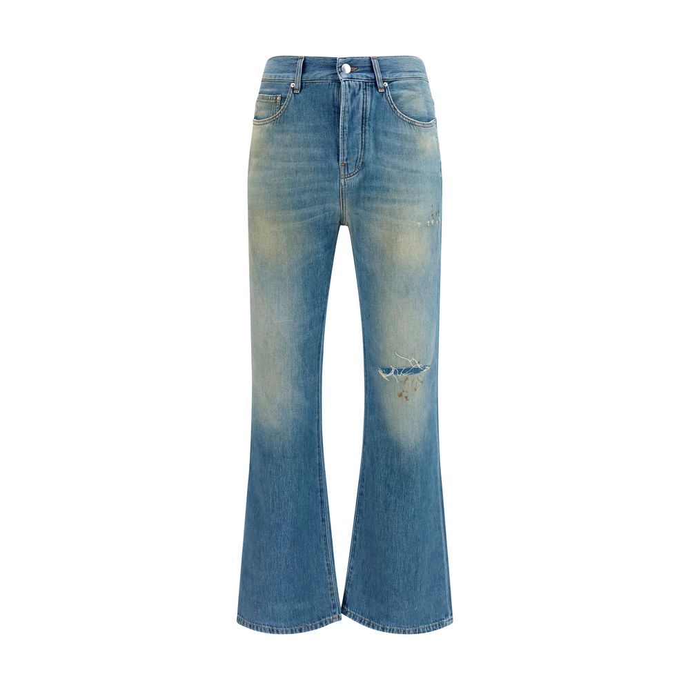 Slash Flared Cotton Jeans