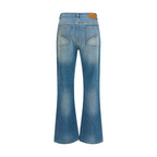 Slash Flared Cotton Jeans