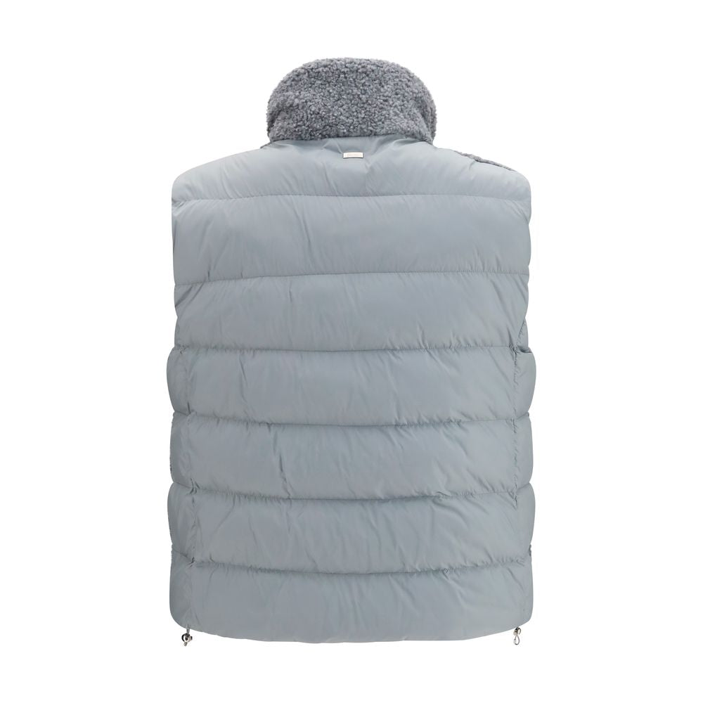 Polyester Shearling-Trimmed Padded Vest