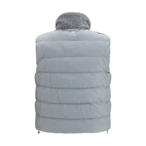 Polyester Shearling-Trimmed Padded Vest