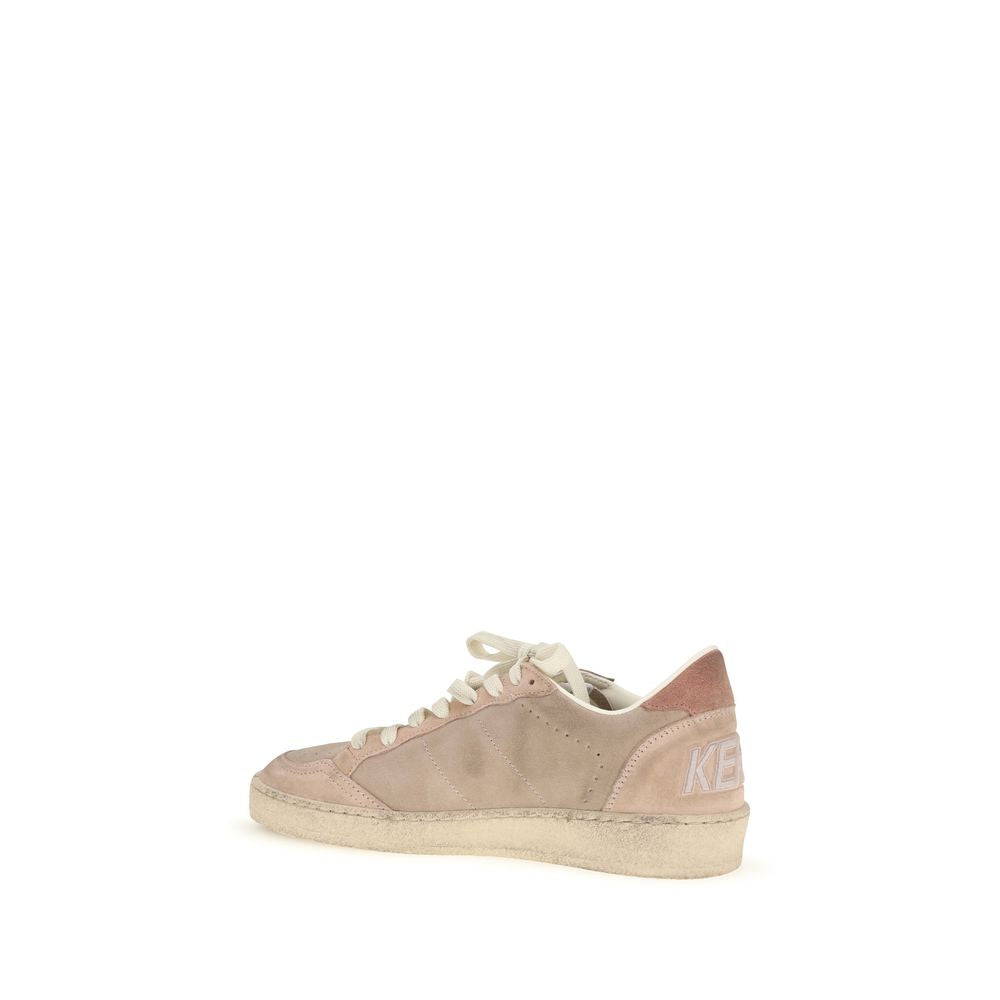 Beige Ball Star Calf Leather Low Top Sneakers