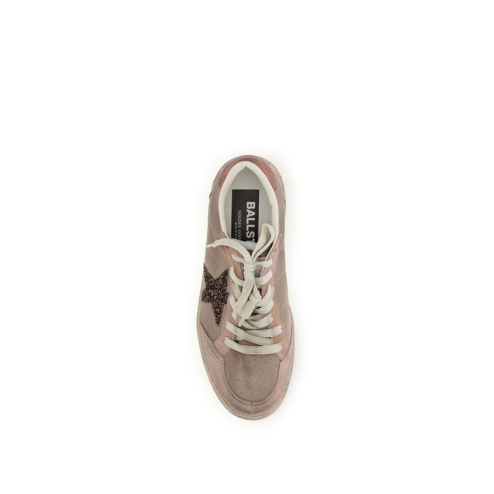 Beige Ball Star Calf Leather Low Top Sneakers