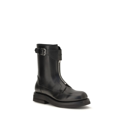 Calf Leather Lace-Up Boots