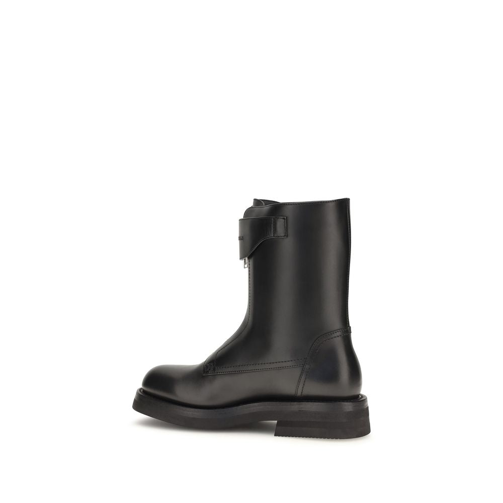 Calf Leather Lace-Up Boots