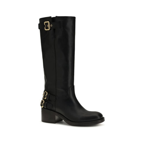 Black Calfskin Dakota Boots