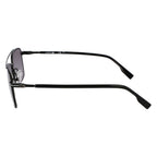 58mm L264S-5817001 Black Metal Sunglasses