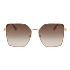 57mm Gold Metal Sunglasses