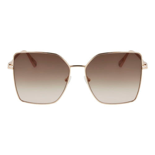 57mm Gold Metal Sunglasses