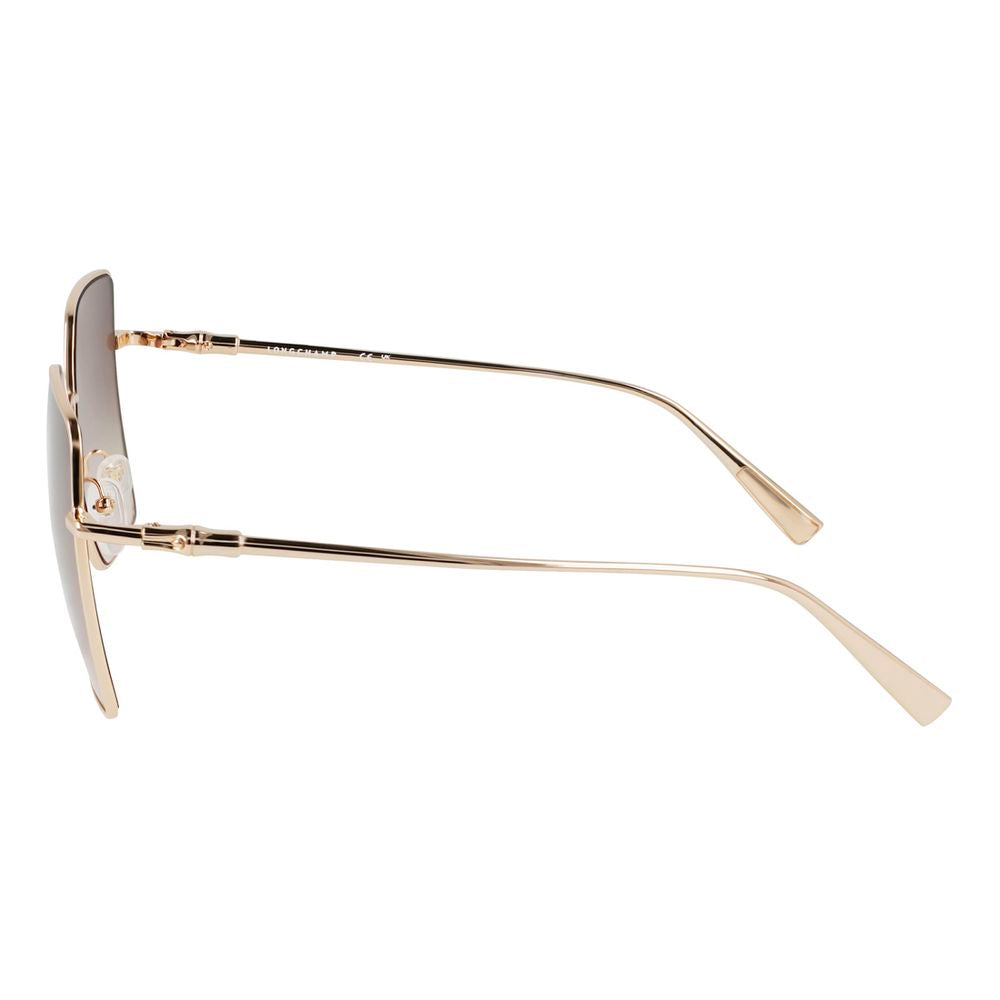 57mm Gold Metal Sunglasses