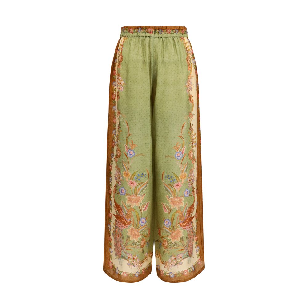 Indra Wide-Leg Silk Pants