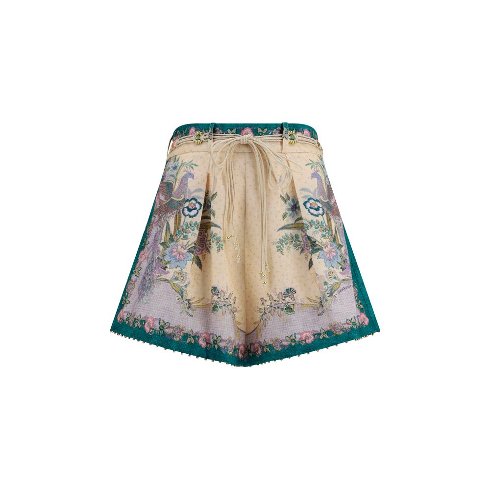 Indra Pleated Linen Shorts