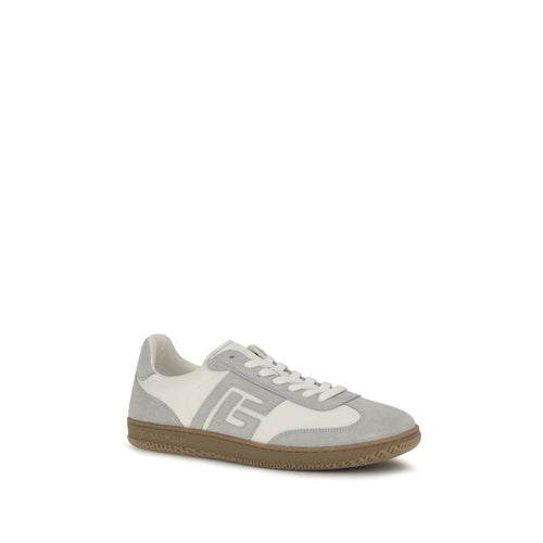 Suede and Smooth Leather Swan Sneakers