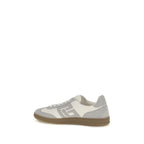 Suede and Smooth Leather Swan Sneakers