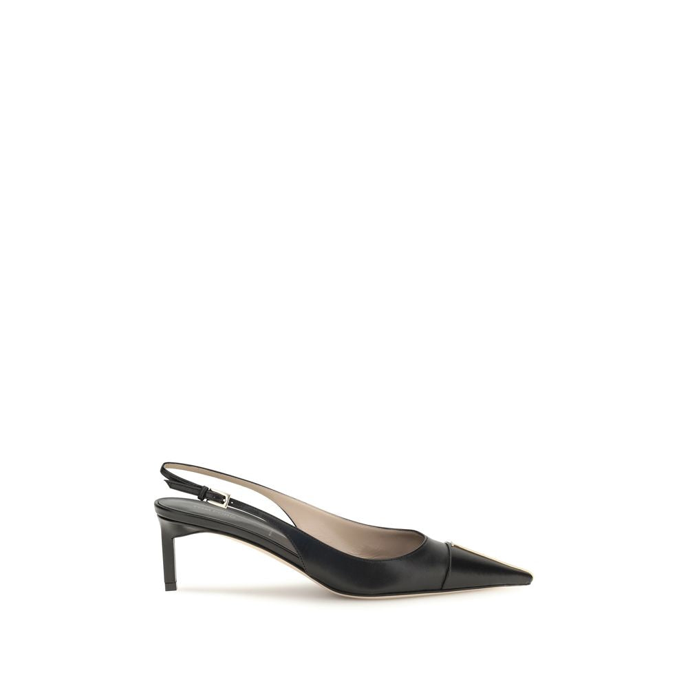 Calf Leather Slingback Pumps
