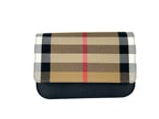 Small Madison Leather-Canvas Check Crossbody