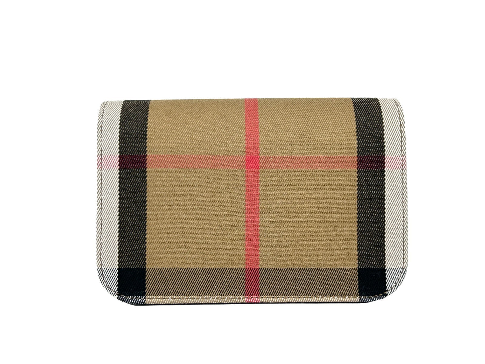 Small Madison Leather-Canvas Check Crossbody
