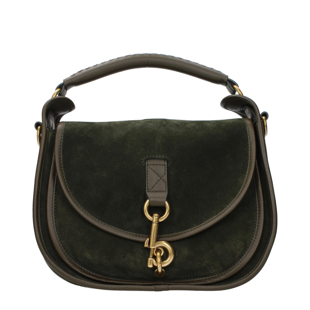 Green Suede Handbag