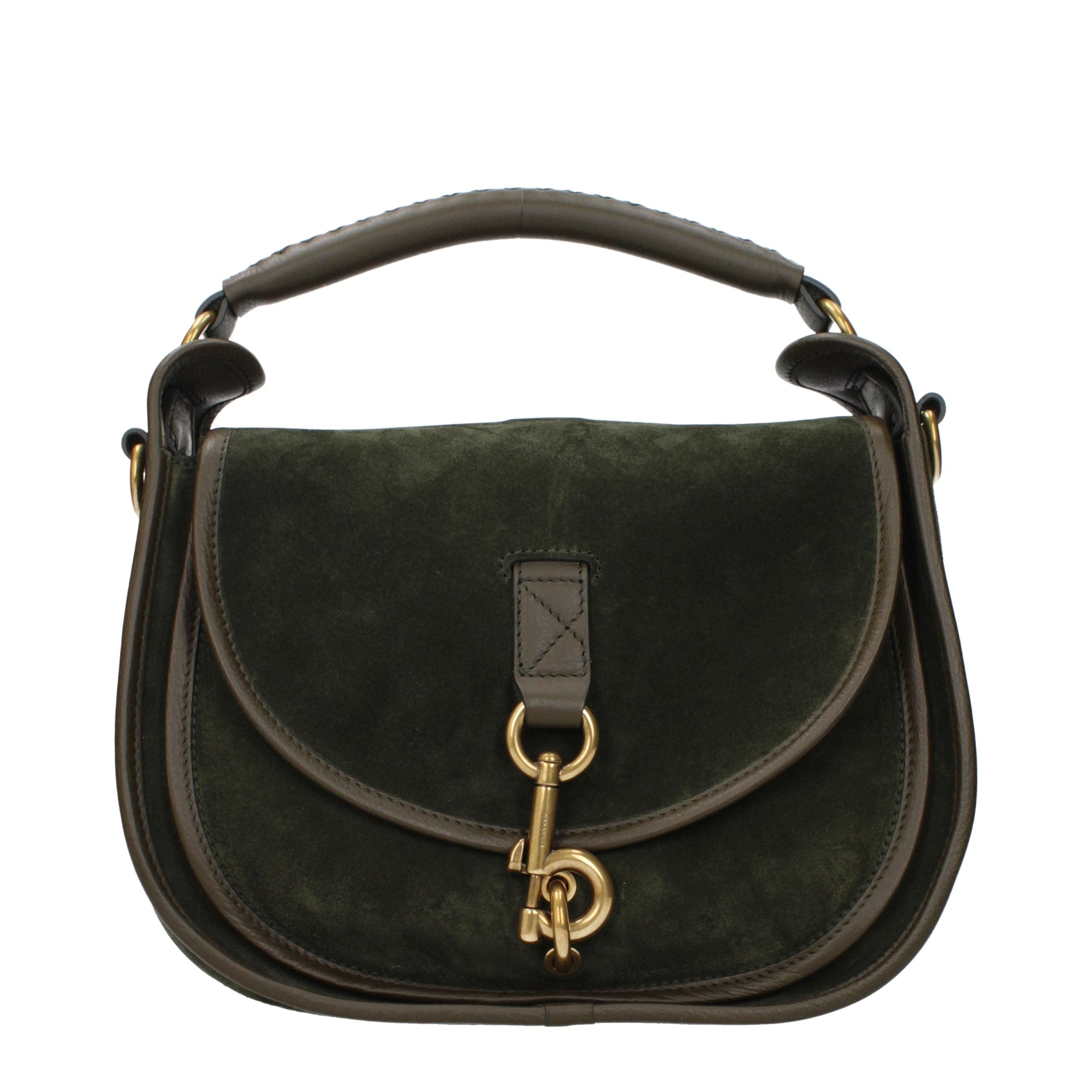 Green Suede Handbag